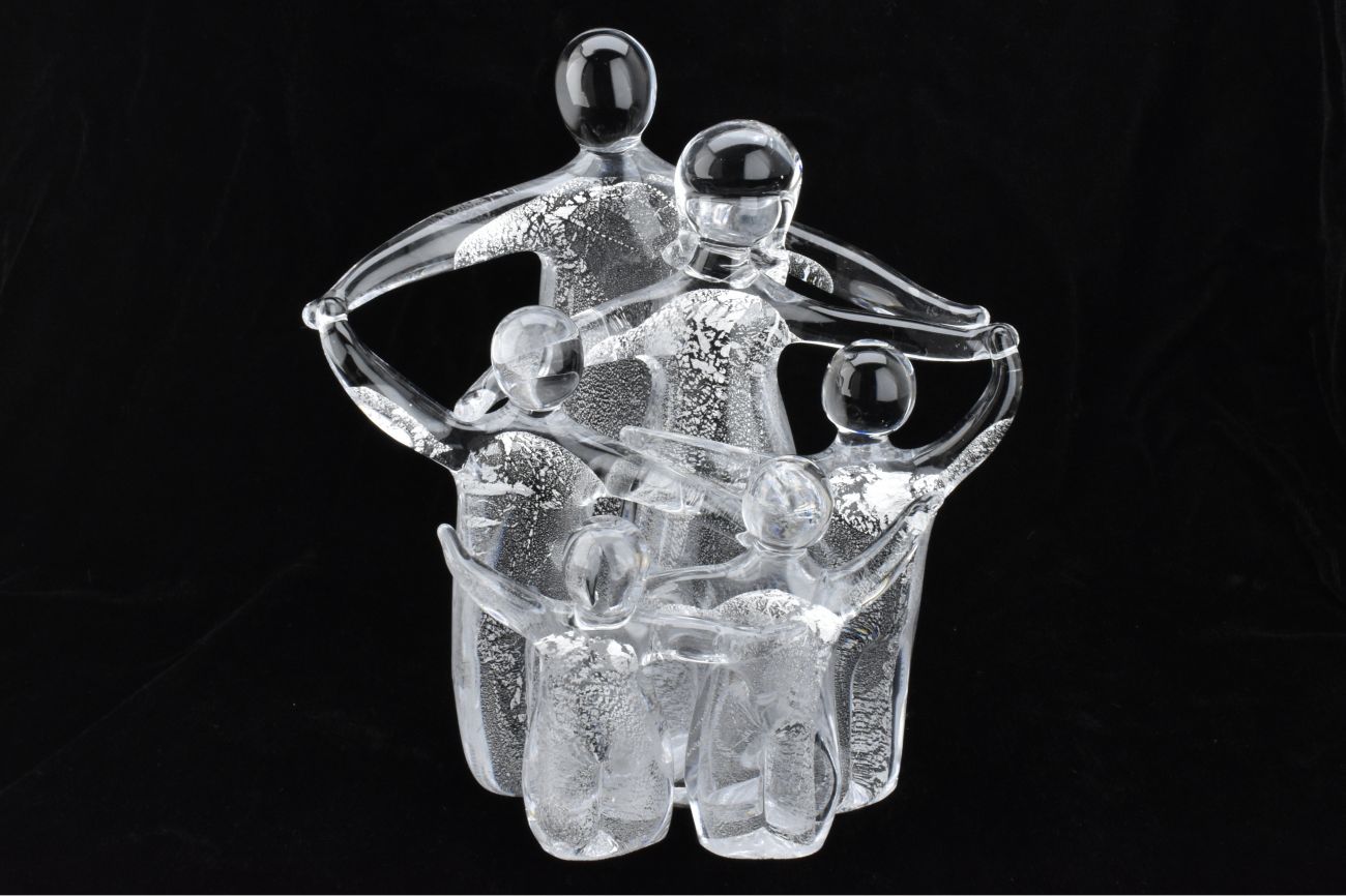 Art Glass Tall Family Group of six